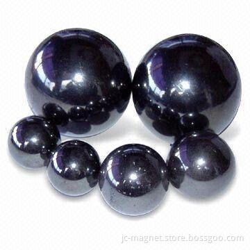 Ball-shaped Ferrite Magnets, Surface is treated with Polishing, Ball Shape and Health Care
